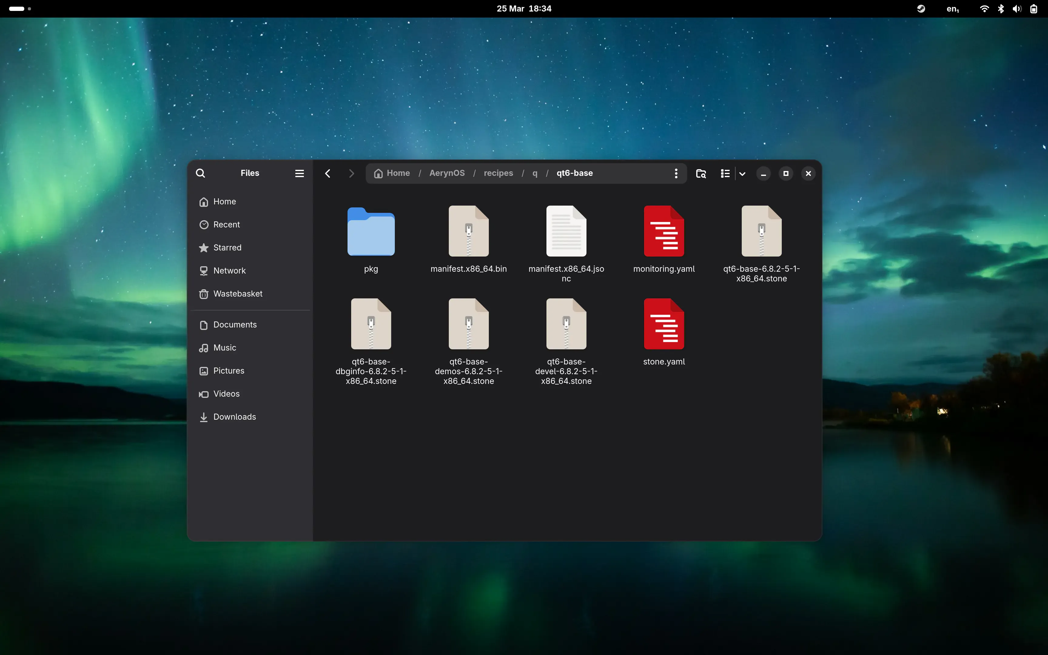 Screenshot of qt6-base recipe folder