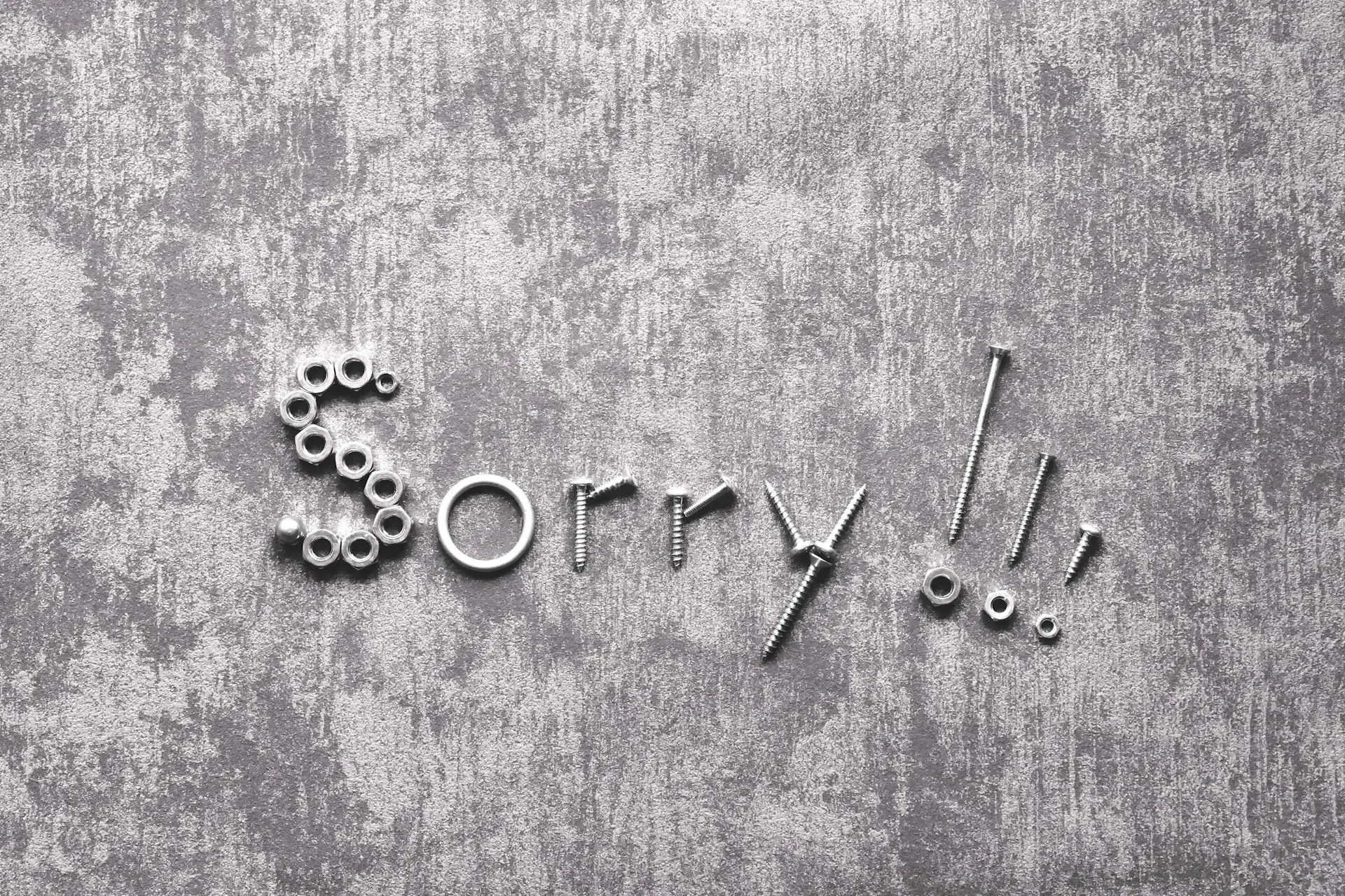 An image showing the word “Sorry” with three exclamation marks